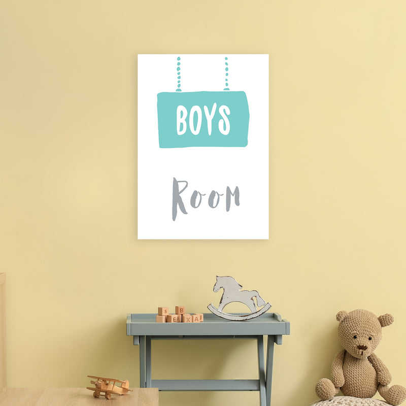 Boys Room Mint  Art Print by Pixy Paper A2 Black Frame
