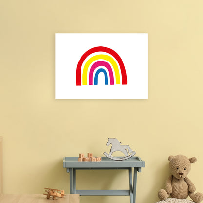 Rainbow Red  Art Print by Pixy Paper A2 Black Frame