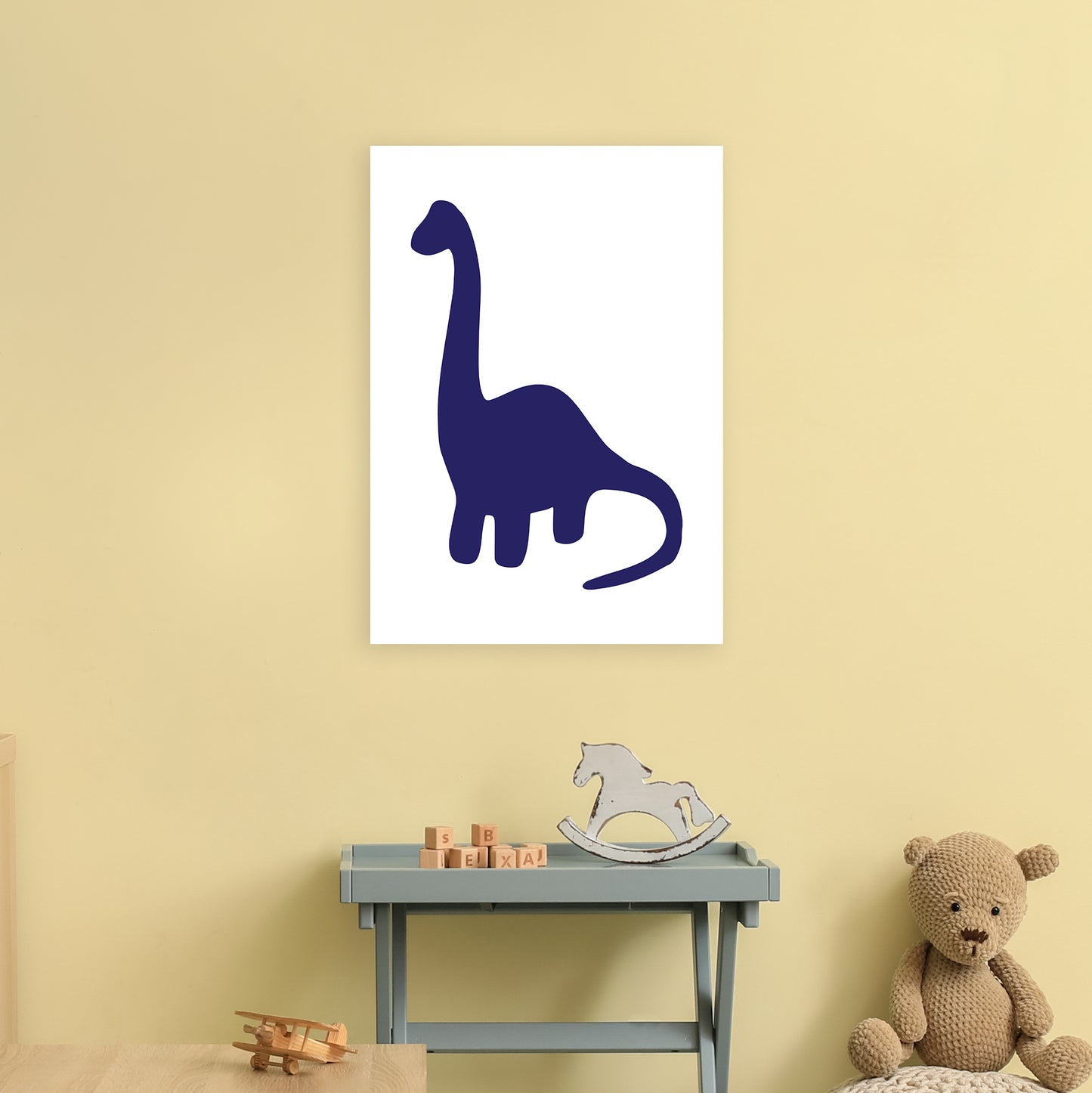 Brach Navy  Art Print by Pixy Paper A2 Black Frame