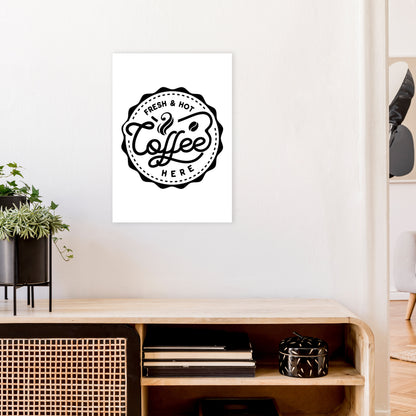 Fresh And Hot Coffee  Art Print by Pixy Paper A2 Black Frame