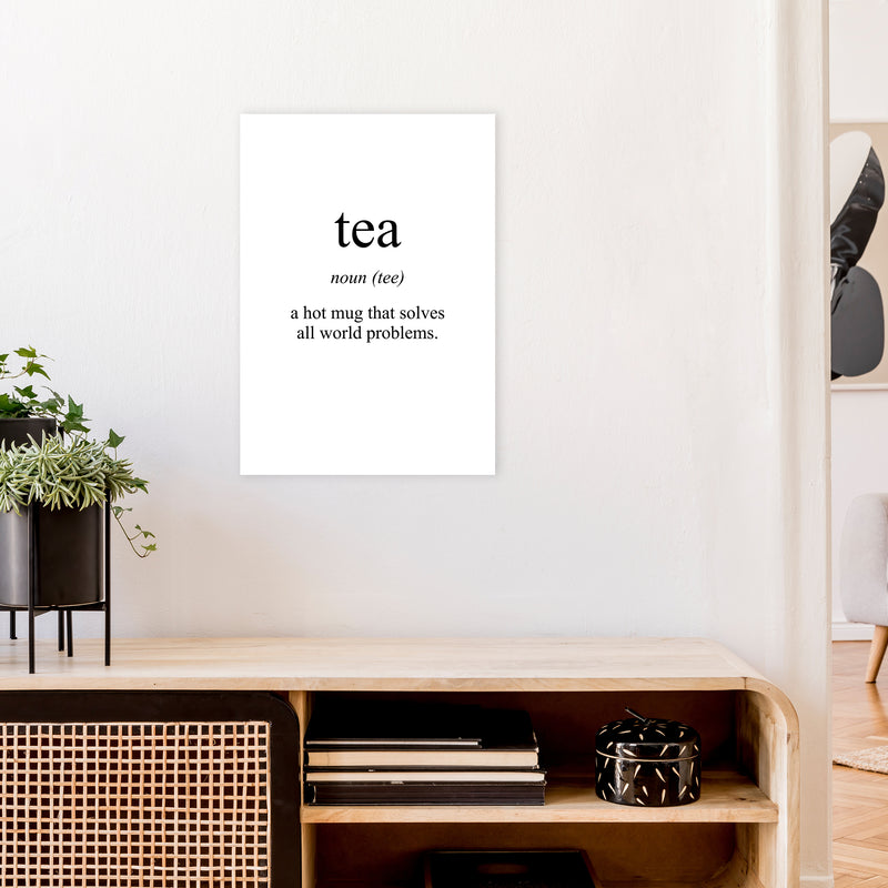 Tea Meaning  Art Print by Pixy Paper A2 Black Frame
