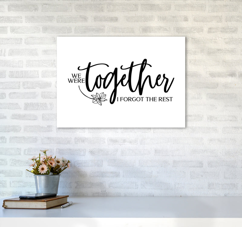 We Were Together Landscape  Art Print by Pixy Paper A2 Black Frame