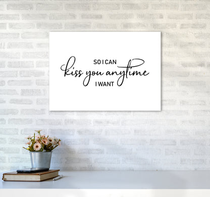 So I Can Kiss You Anytime  Art Print by Pixy Paper A2 Black Frame