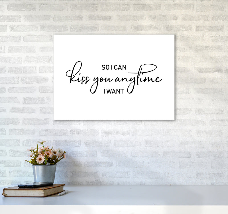 So I Can Kiss You Anytime  Art Print by Pixy Paper A2 Black Frame