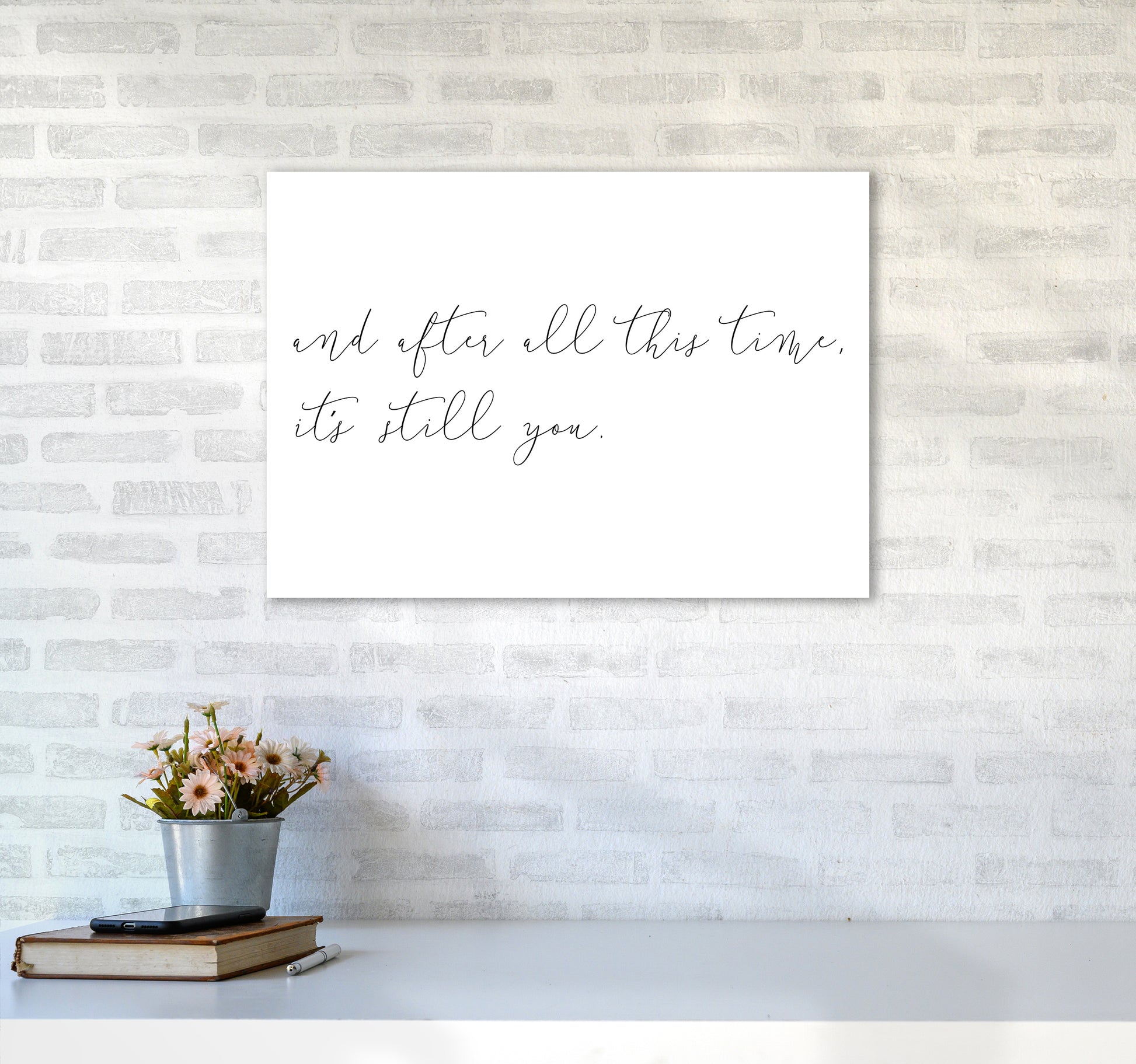 And After All This Time  Art Print by Pixy Paper A2 Black Frame