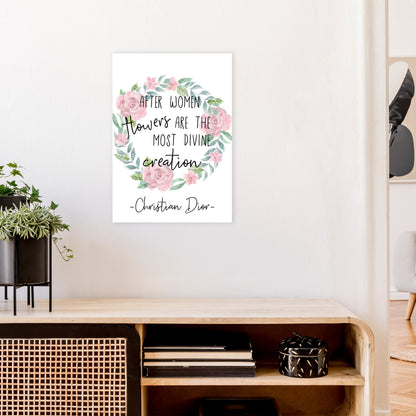 After Women Flowers  Art Print by Pixy Paper A2 Black Frame