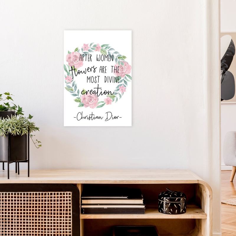 After Women Flowers  Art Print by Pixy Paper A2 Black Frame