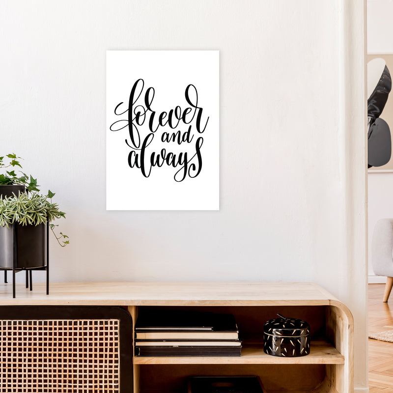 Forever And Always  Art Print by Pixy Paper A2 Black Frame