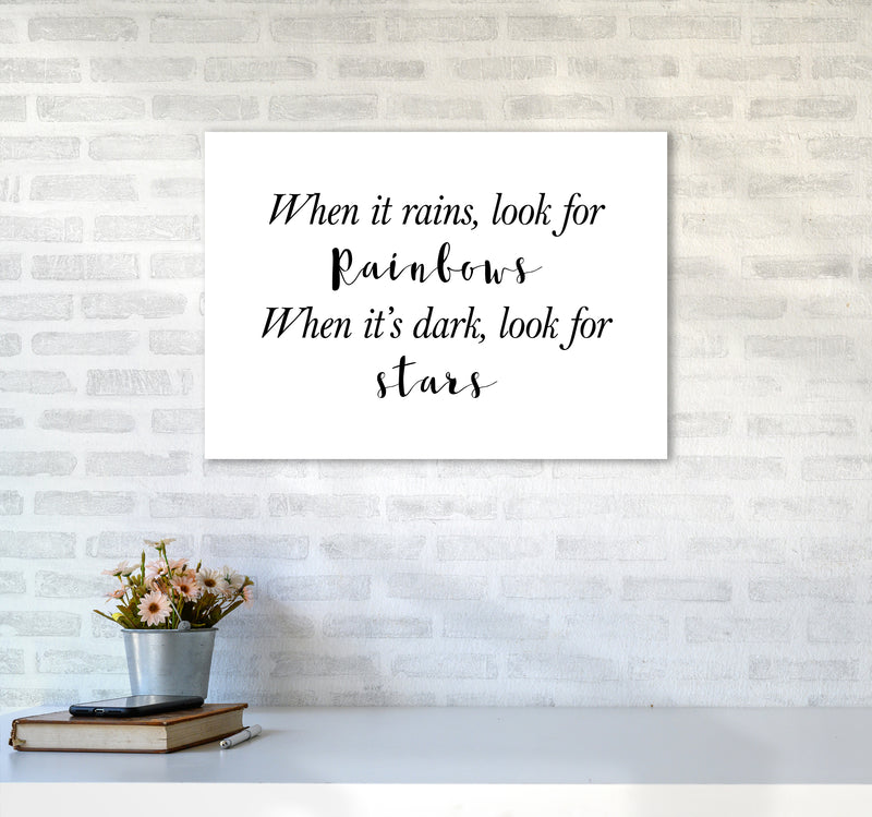 When It Rains  Art Print by Pixy Paper A2 Black Frame