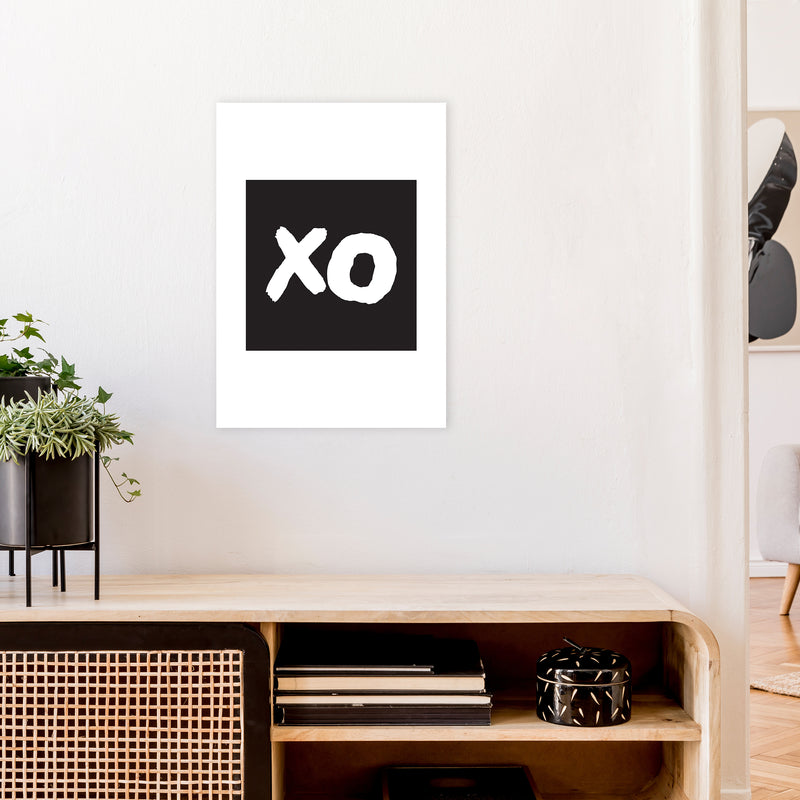 Xo Black Box  Art Print by Pixy Paper A2 Black Frame