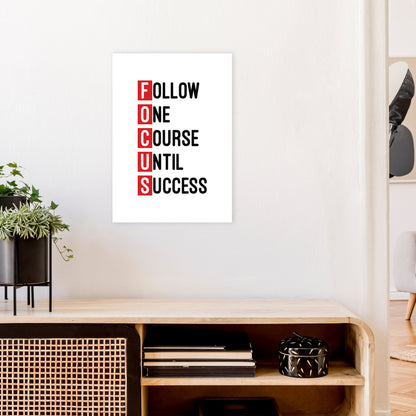 Focus Red  Art Print by Pixy Paper A2 Black Frame