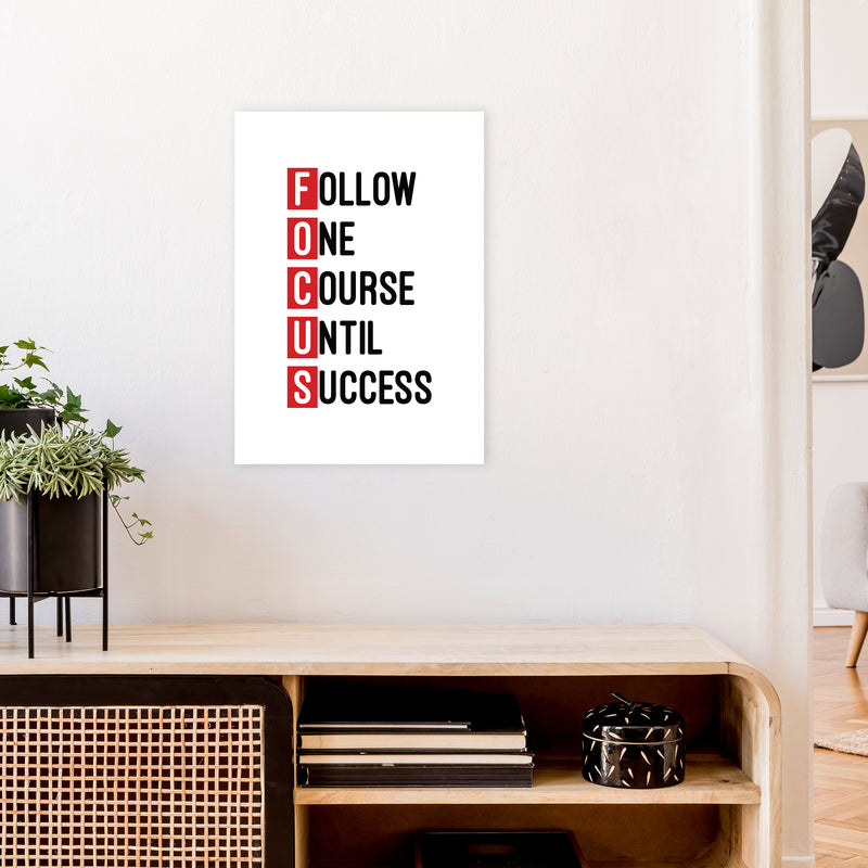 Focus Red  Art Print by Pixy Paper A2 Black Frame