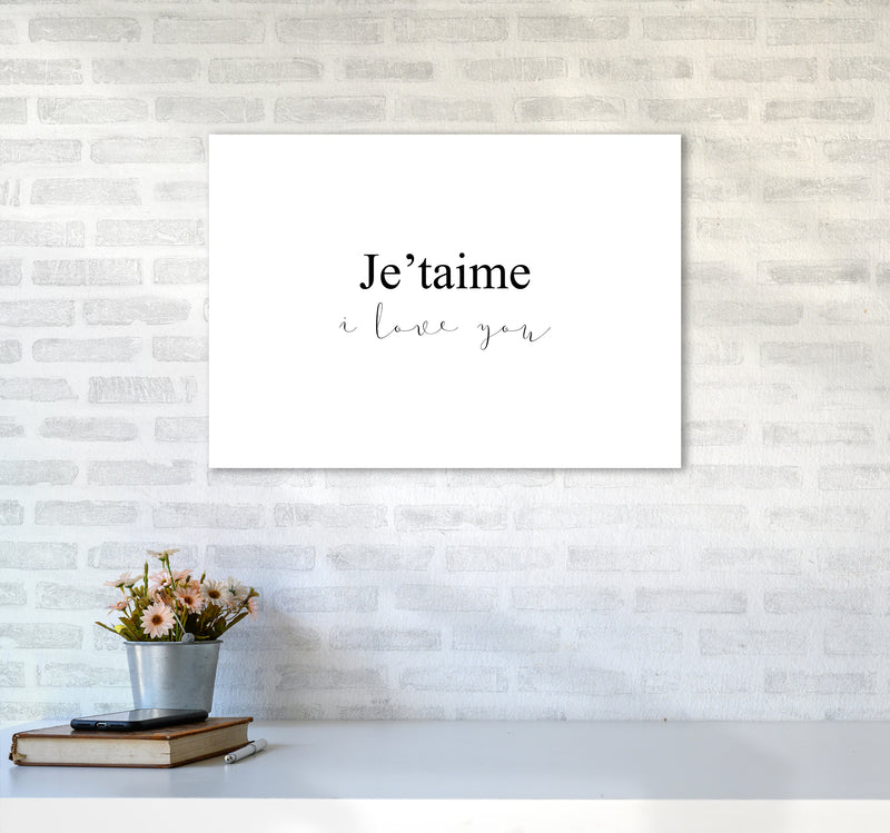 Je'Taime  Art Print by Pixy Paper A2 Black Frame