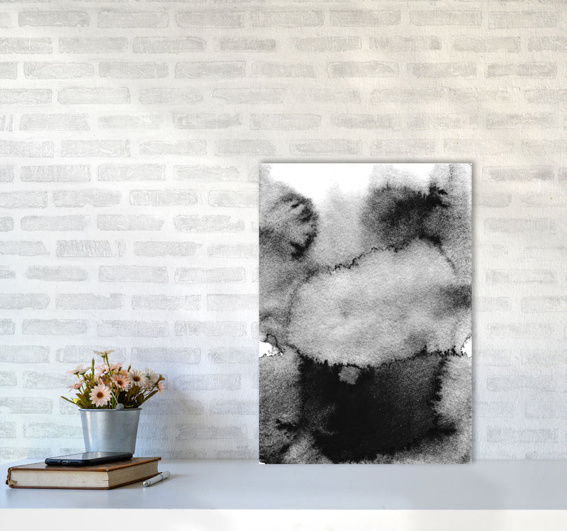 Majestic Monochrome Watercolour 14 Art Print by Pixy Paper A2 Black Frame