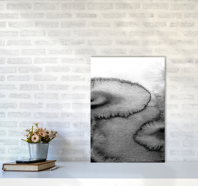 Majestic Monochrome Watercolour 15 Art Print by Pixy Paper A2 Black Frame