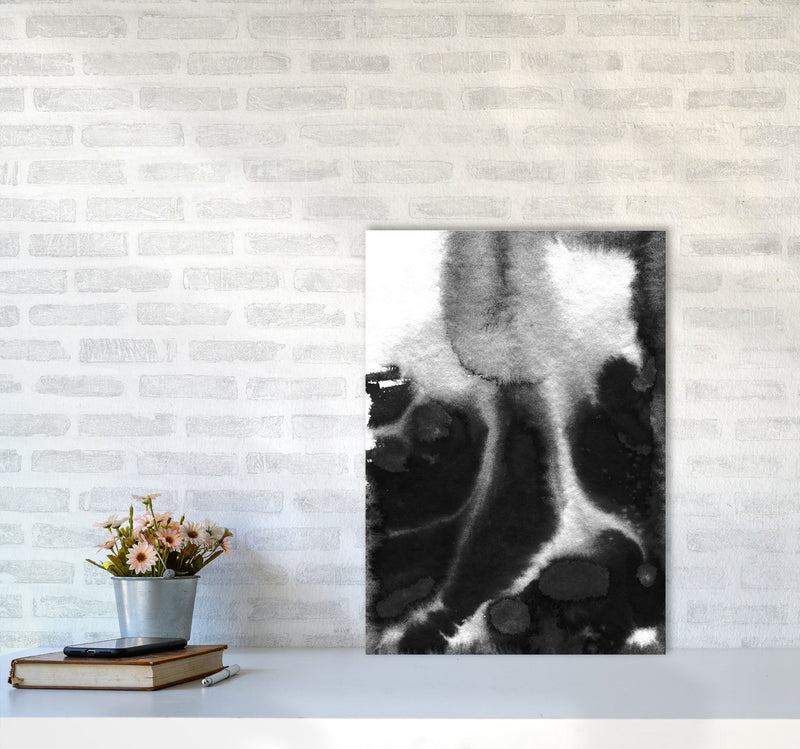 Majestic Monochrome Watercolour 20 Art Print by Pixy Paper A2 Black Frame