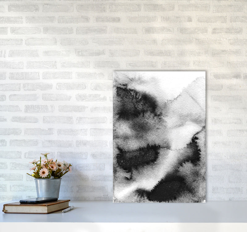 Majestic Monochrome Watercolour 03 Art Print by Pixy Paper A2 Black Frame
