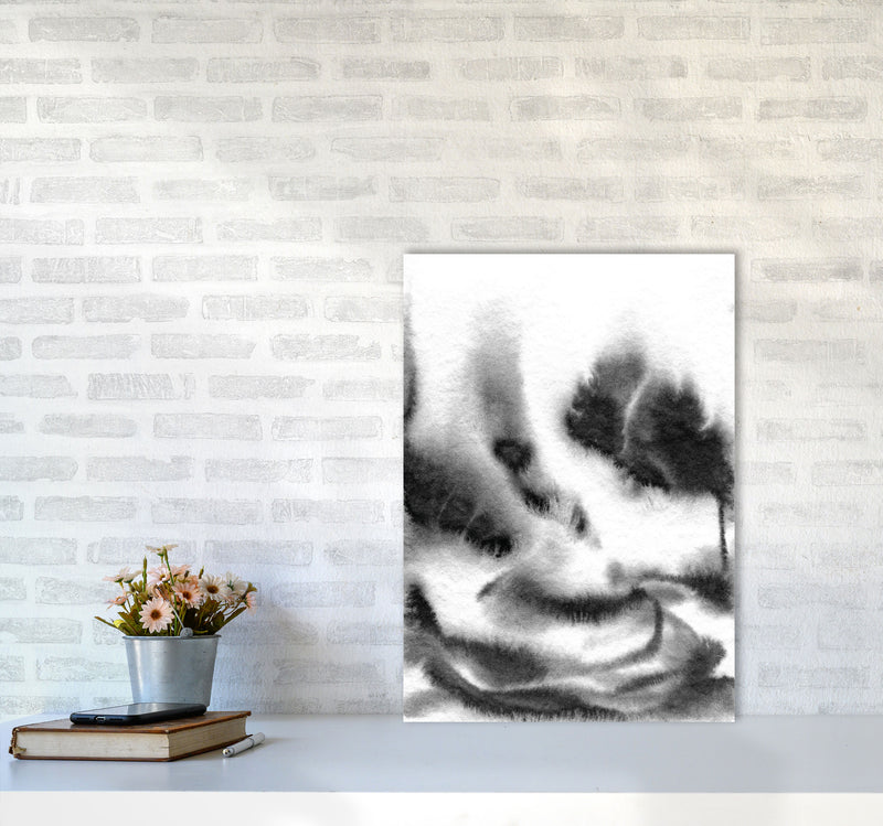 Majestic Monochrome Watercolour 06 Art Print by Pixy Paper A2 Black Frame
