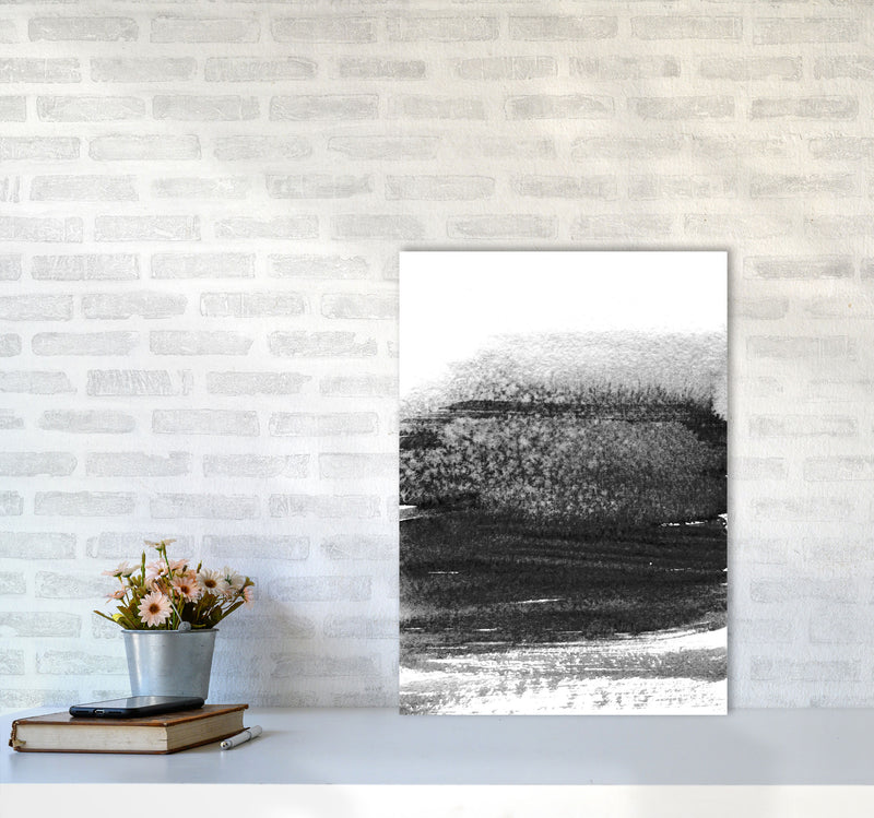 Majestic Monochrome Watercolour 01 Art Print by Pixy Paper A2 Black Frame