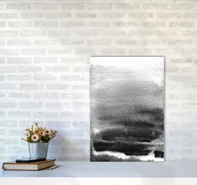 Majestic Monochrome Watercolour 02 Art Print by Pixy Paper A2 Black Frame