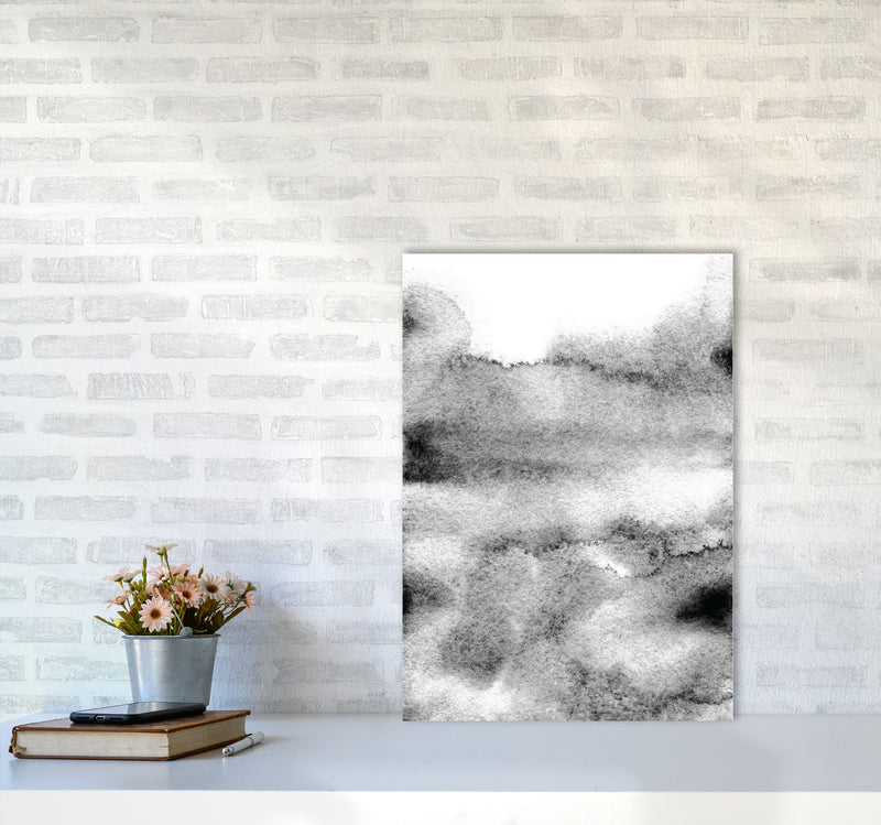 Majestic Monochrome Watercolour 04 Art Print by Pixy Paper A2 Black Frame