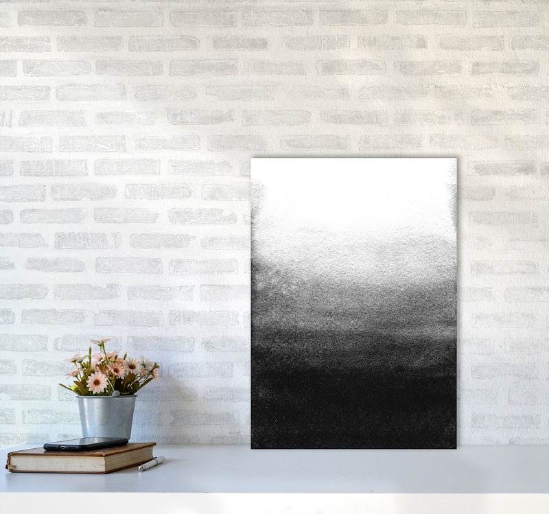 Majestic Monochrome Watercolour 07 Art Print by Pixy Paper A2 Black Frame
