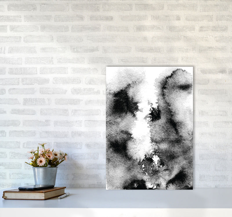 Majestic Monochrome Watercolour 10 Art Print by Pixy Paper A2 Black Frame