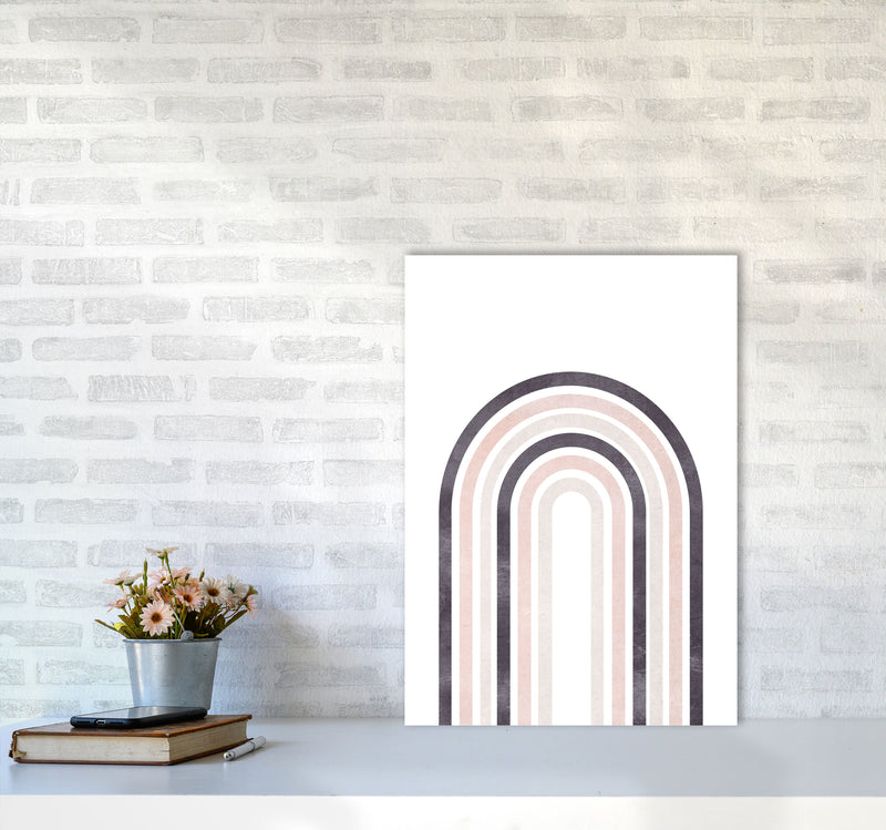 Rainbow pink cotton Art Print by Pixy Paper A2 Black Frame