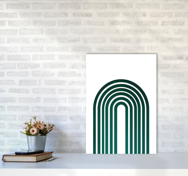 Rainbow emerald Art Print by Pixy Paper A2 Black Frame