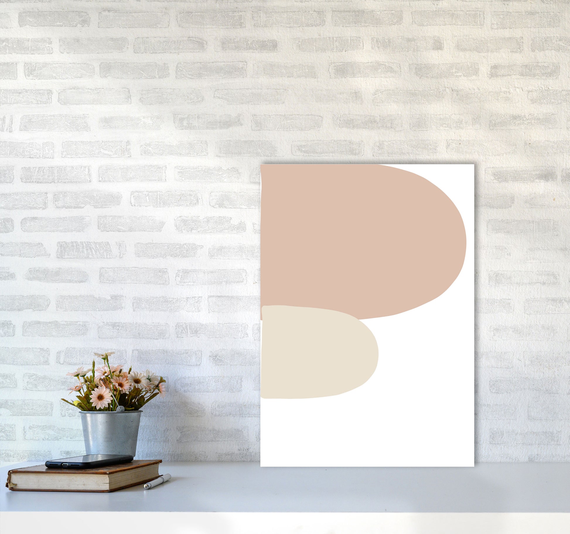 Inspired Side Stones Art Print by Pixy Paper A2 Black Frame