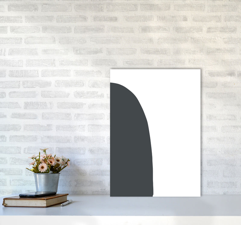 Inspired Off Black Half Stone Left Art Print by Pixy Paper A2 Black Frame