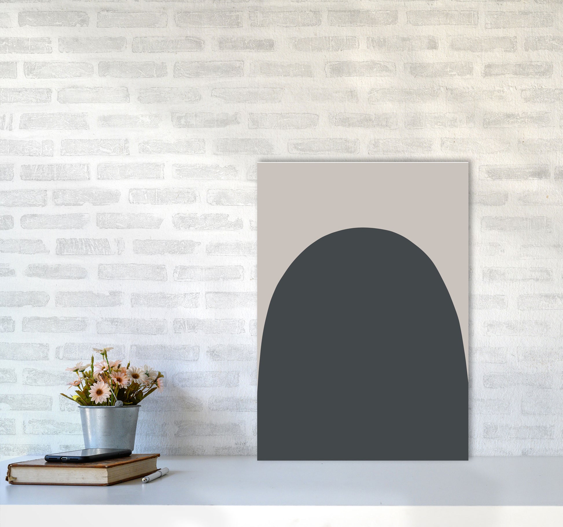 Inspired Off Black and Stone Hill Art Print by Pixy Paper A2 Black Frame