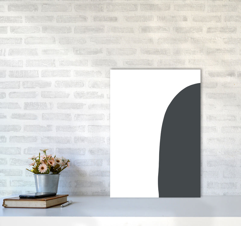 Inspired Off Black Half Stone Right Art Print by Pixy Paper A2 Black Frame