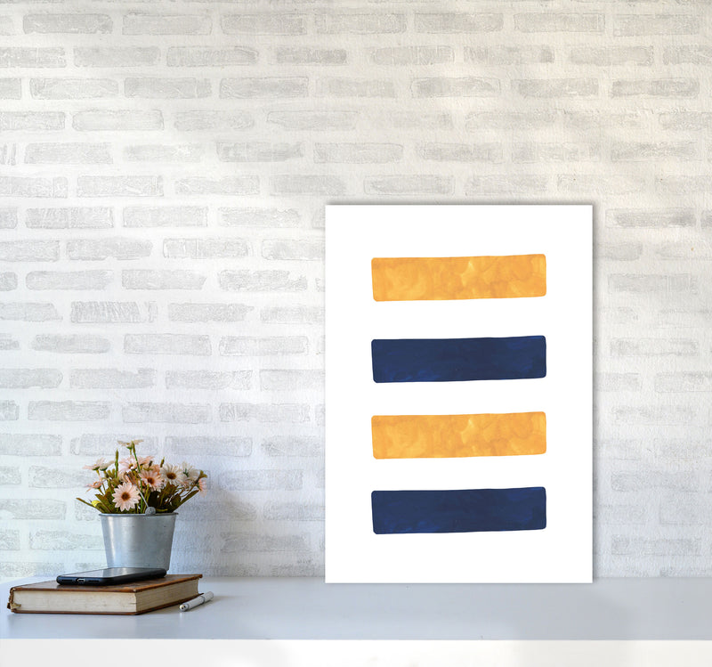 Horizon Abstract Lines  Art Print by Pixy Paper A2 Black Frame