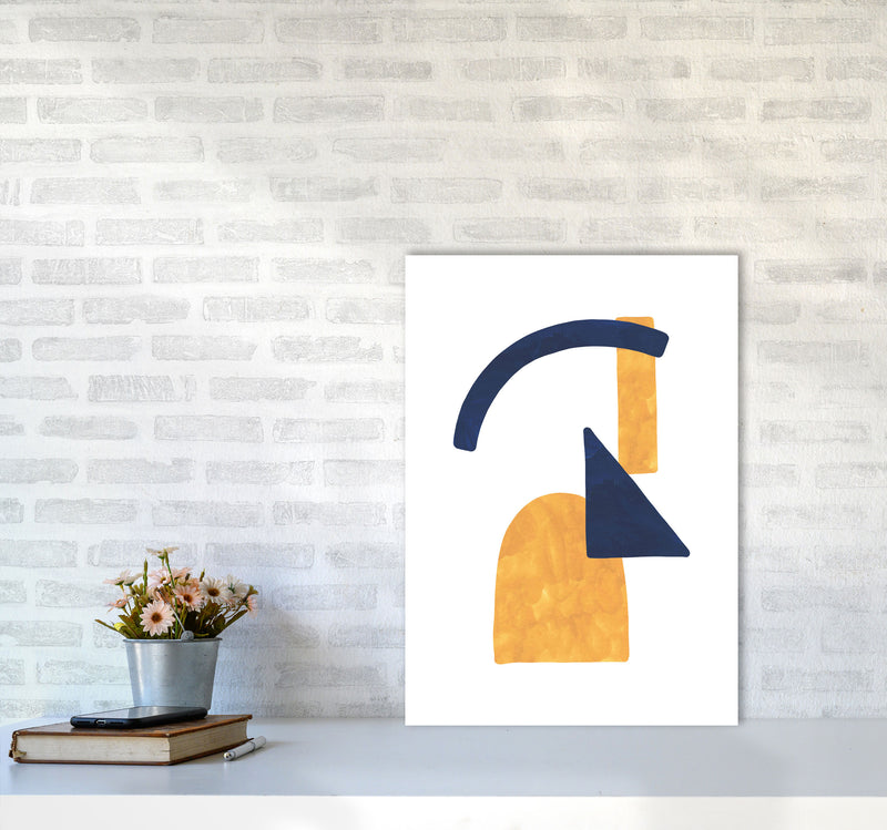 Horizon Abstract Shapes  Art Print by Pixy Paper A2 Black Frame