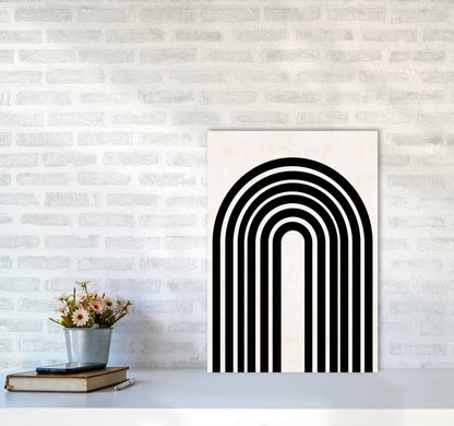 Black rainbow Art Print by Pixy Paper A2 Black Frame