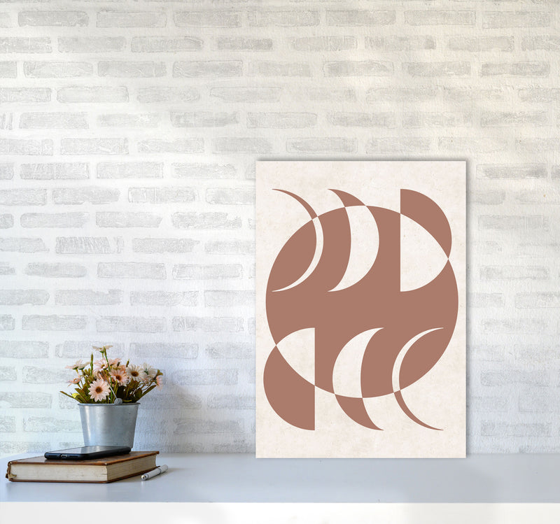 Autumn Moon Phases abstract Art Print by Pixy Paper A2 Black Frame