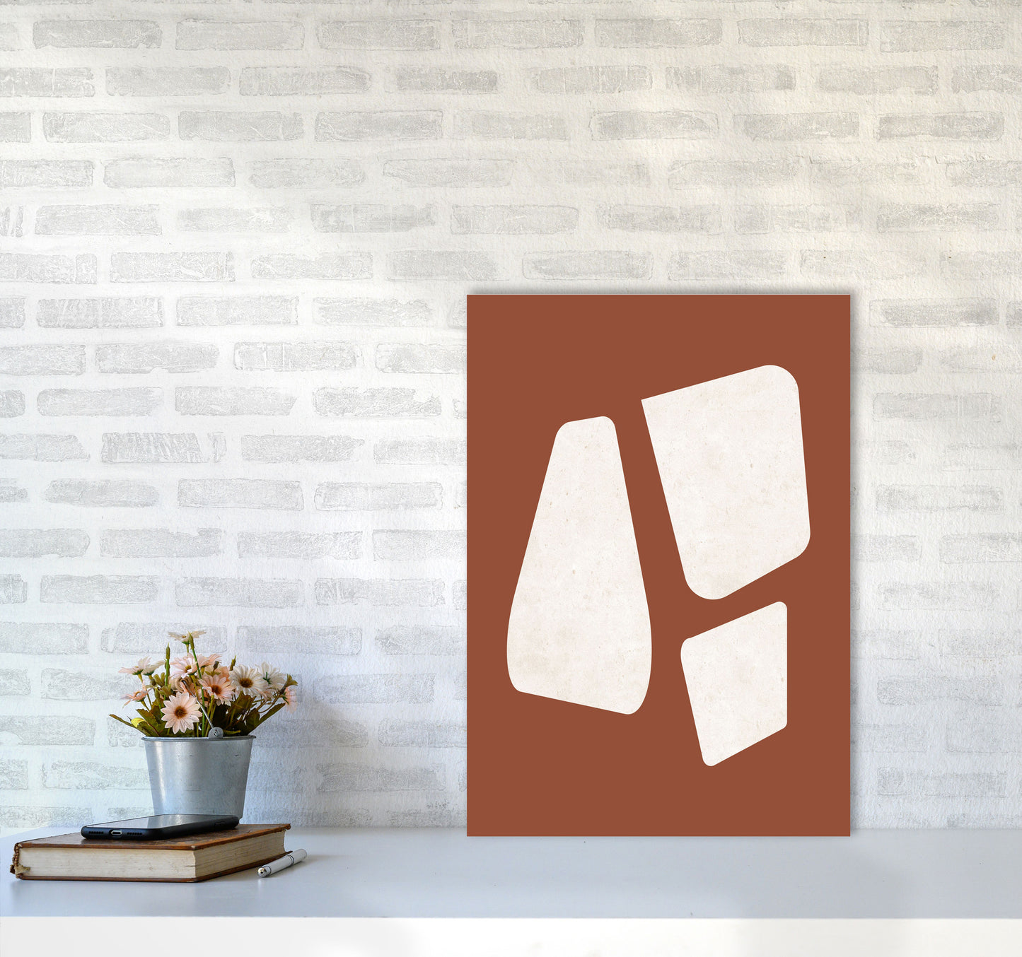 Autumn Luane abstract Art Print by Pixy Paper A2 Black Frame