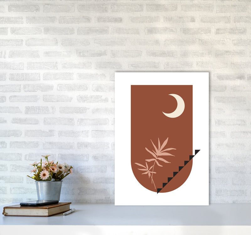 Autumn Willow abstract Art Print by Pixy Paper A2 Black Frame