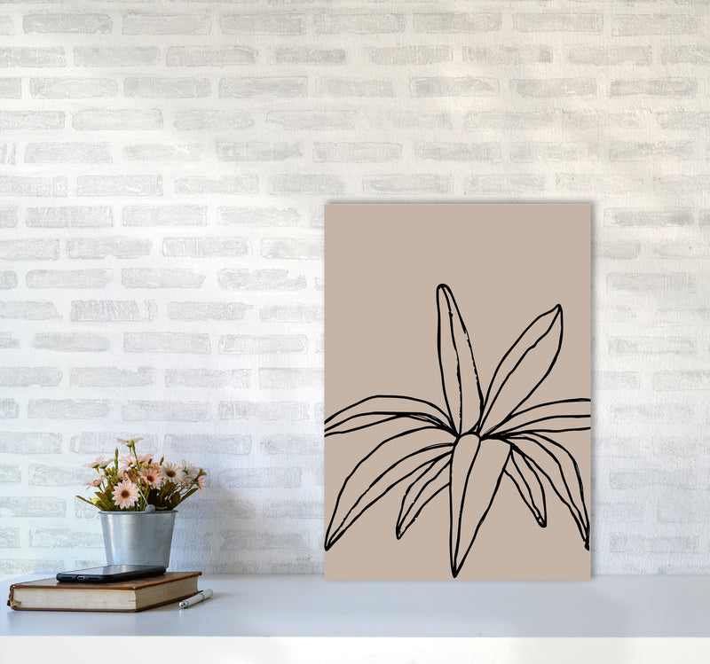Autumn Leaf abstract Art Print by Pixy Paper A2 Black Frame