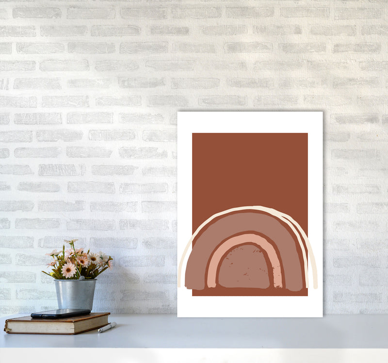 Autumn Camilla abstract Art Print by Pixy Paper A2 Black Frame