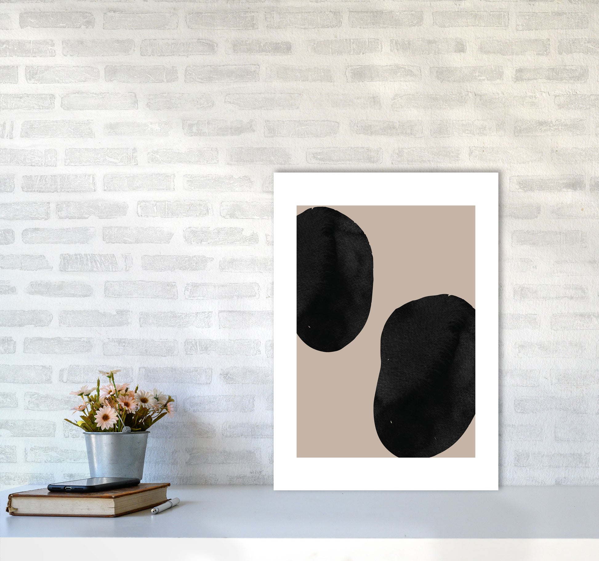 Autumn Alice abstract Art Print by Pixy Paper A2 Black Frame