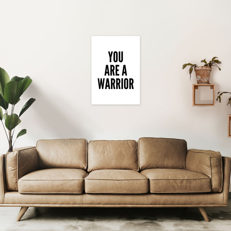You Are A Warrior Art Print by Pixy Paper A2 Black Frame