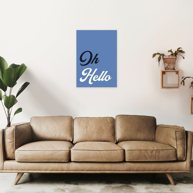 Oh Hello Art Print by Pixy Paper A2 Black Frame