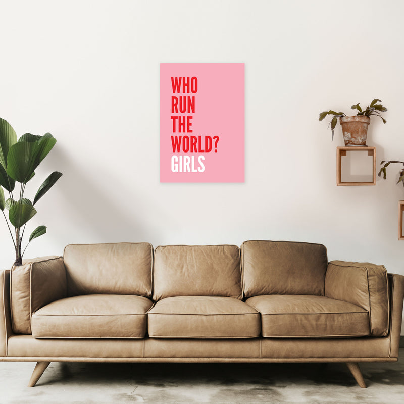 Who Run The World? Girls Art Print by Pixy Paper A2 Black Frame