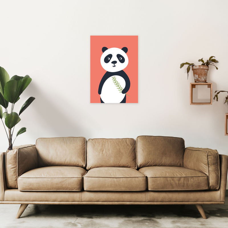 Panda Neutral kids Art Print by Pixy Paper A2 Black Frame