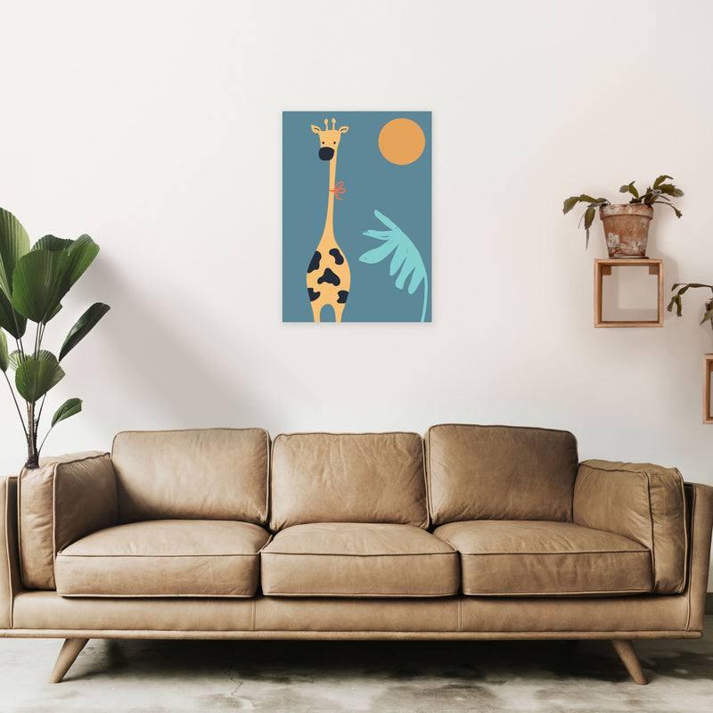 Giraffe Neutral kids Art Print by Pixy Paper A2 Black Frame