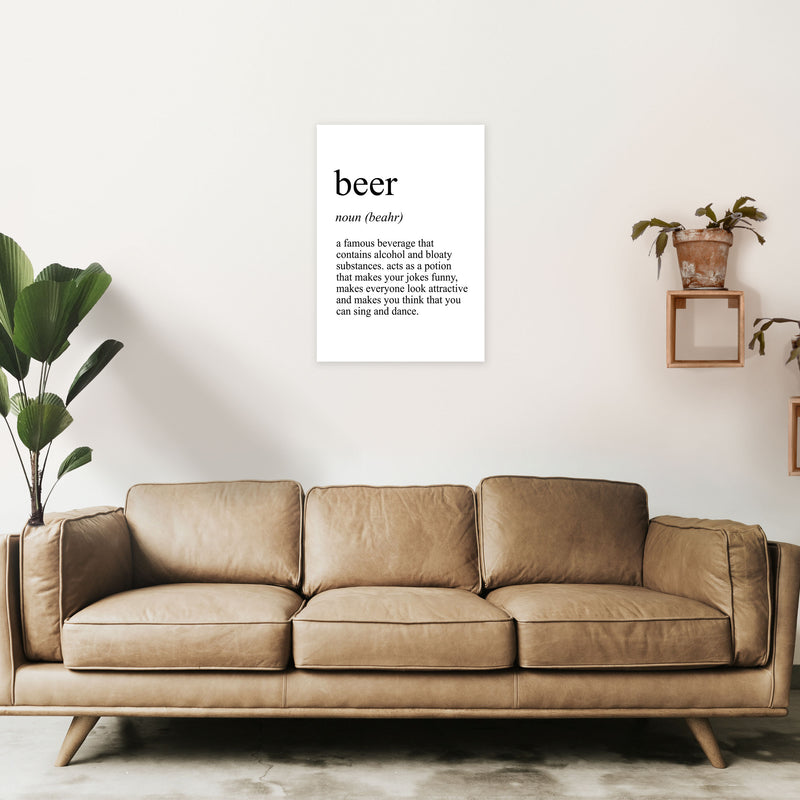 Beer Definition Art Print by Pixy Paper A2 Black Frame