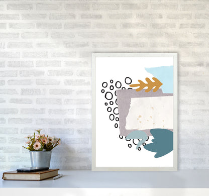 Reef Shapes Abstract 2 Modern Print A2 Oak Frame