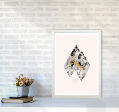 Random Geo Styles 2 Modern Print A2 Oak Frame